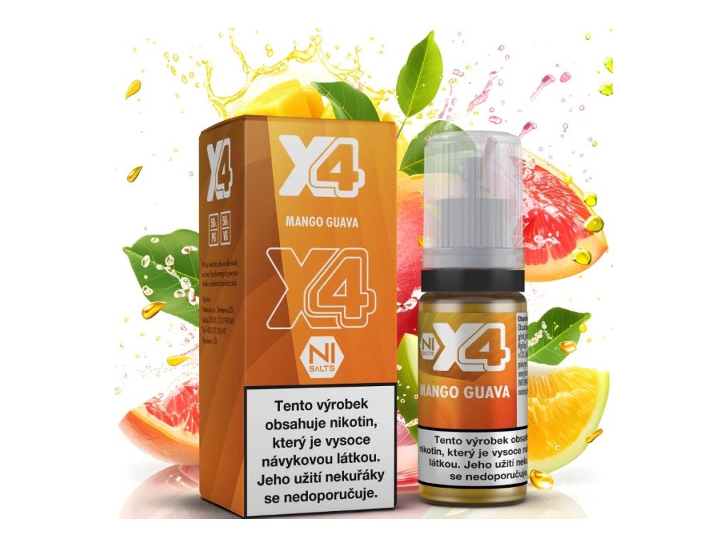 liquid x4 bar juice mango a guava mango guava 10ml 20mg