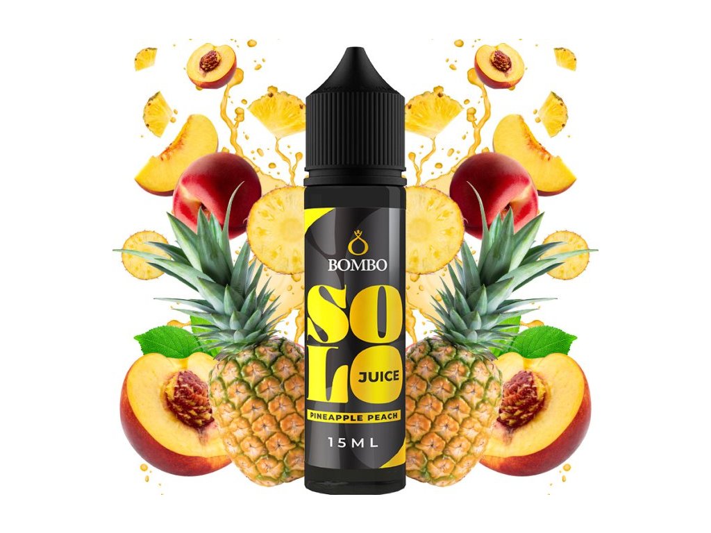 prichut bombo solo juice sv 15ml pineapple peach ananas a broskev