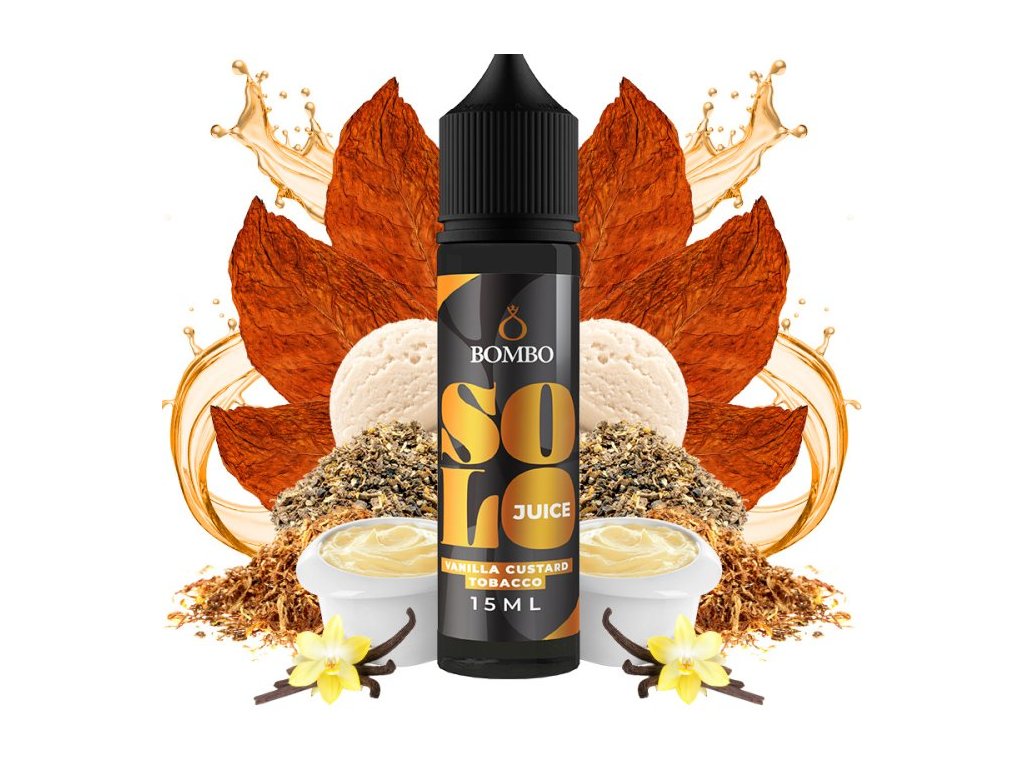 prichut bombo solo juice sv 15ml vanilla custard tobacco tabak s vanilkovym custardem
