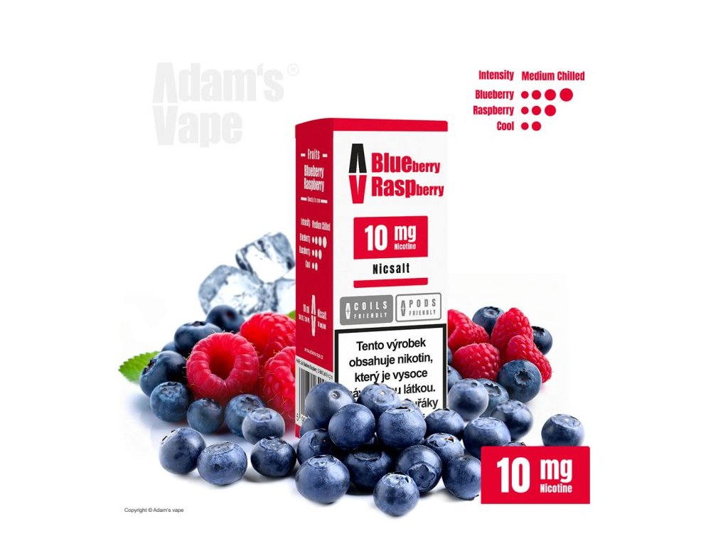 liquid adams vape salt blueberry raspberry 10ml 10mg