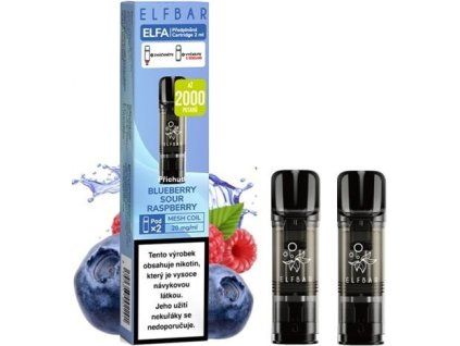 elf bar elfa pods cartridge 2pack blueberry sour raspberry 20mg cz