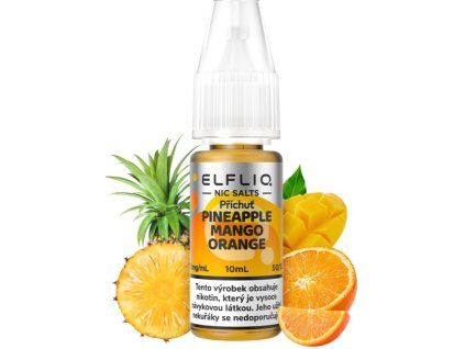 liquid elfliq nic salt pineapple mango orange 10ml 10mg cz