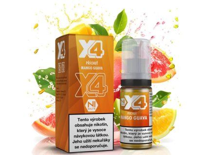 liquid x4 bar juice mango a guava mango guava 10ml 10mg