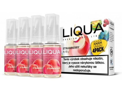 liquid liqua elements 4pack strawberry 4x10ml 3mg jahoda
