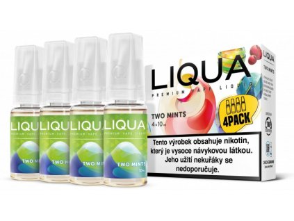 liquid liqua elements 4pack two mints 4x10ml 6mg chut maty a mentolu
