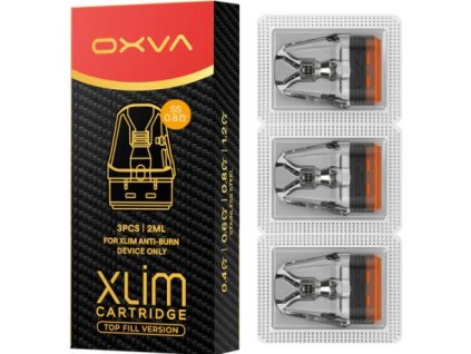 oxva xlim top fill ss cartridge 08ohm 2ml 3pack
