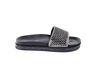 Šľapky Laura Biagiotti Strass Black (Veľkosť 39)