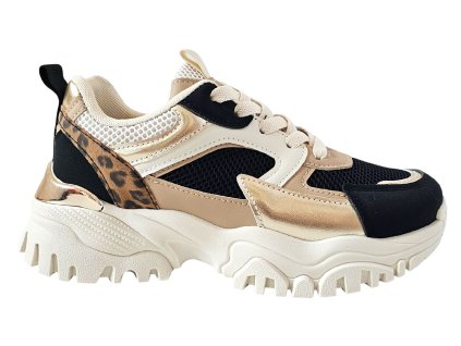 Chunky tenisky Laura Biagiotti Nubuk Black Gold