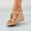 Sandále na klíne Laura Biagiotti KL Beige (Veľkosť 35)