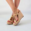 Sandále na klíne Laura Biagiotti KL Beige (Veľkosť 35)