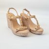 Sandále na klíne Laura Biagiotti KL Beige (Veľkosť 35)