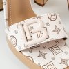 Sandále na platforme Laura Biagiotti Logato Ivory (Veľkosť 35)