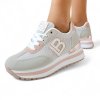 Tenisky na platformě Laura Biagiotti Nubuk Grey Pink