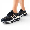 Tenisky na platformě Laura Biagiotti Calf Black Gold
