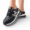 Tenisky na platformě Laura Biagiotti Calf Black Gold