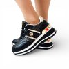 Tenisky na platformě Laura Biagiotti Calf Black Gold