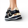 Tenisky na platformě Laura Biagiotti Calf Black Gold