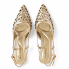Zlaté slingback lodičky Laura Biagiotti shora