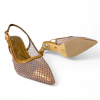 Měděné slingback lodičky Laura Biagiotti Strass podrážka