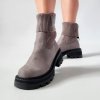 Členkové čižmy Laura Biagiotti Micro Grey Black (Veľkosť 37)