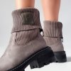 Členkové čižmy Laura Biagiotti Micro Grey Black (Veľkosť 37)