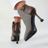 Členkové čižmy Laura Biagiotti Textile Brown (Veľkosť 37)