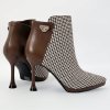 Členkové čižmy Laura Biagiotti Textile Brown (Veľkosť 37)