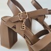 Hnedé sandále Laura Biagiotti PR Calf (Veľkosť 35)