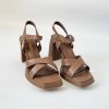 Hnedé sandále Laura Biagiotti PR Calf (Veľkosť 35)