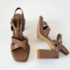 Hnedé sandále Laura Biagiotti PR Calf (Veľkosť 35)