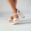 Biele sandále Laura Biagiotti PR Calf (Veľkosť 35)
