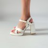 Biele sandále Laura Biagiotti PR Calf (Veľkosť 35)