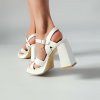 Biele sandále Laura Biagiotti PR Calf (Veľkosť 35)