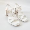 Biele sandále Laura Biagiotti PR Calf (Veľkosť 35)