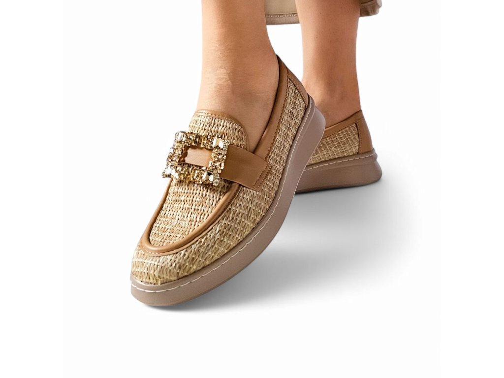 bezove-damske-mokasiny-laura-biagiotti-raffia-brown