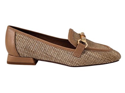 Dámske mokasíny Laura Biagiotti Raffia Brown