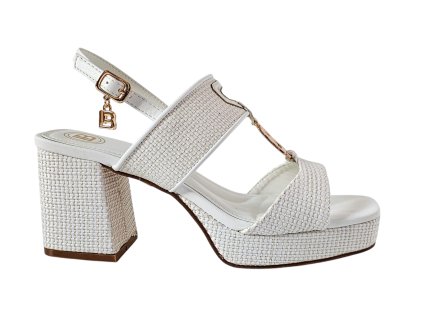 Biele sandále Laura Biagiotti Calf White