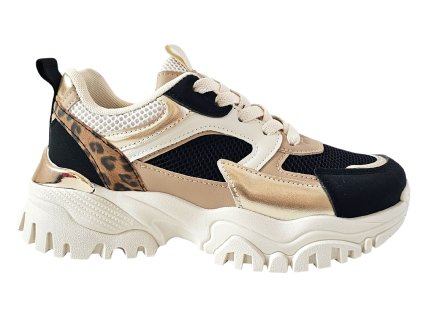 Chunky tenisky Laura Biagiotti Nubuk Black Gold