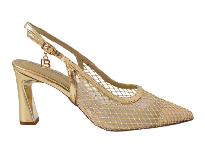 Zlaté slingback lodičky