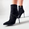 Členkové čižmy Laura Biagiotti Micro Black Gliter