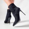 Členkové čižmy Laura Biagiotti Micro Black Gliter