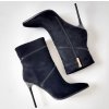 Členkové čižmy Laura Biagiotti Micro Black Gliter