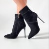 Členkové čižmy Laura Biagiotti Micro Black Gliter