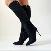 Čižmy Laura Biagiotti Micro Black Gliter