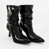 Členkové čižmy Laura Biagiotti WK Patent Black