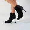 Členkové čižmy Laura Biagiotti Patent Micro Black