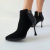 Členkové čižmy Laura Biagiotti Patent Micro Black