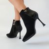 Členkové čižmy Laura Biagiotti Patent Micro Black