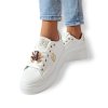 Biele Tenisky Laura Biagiotti Calf White Gold