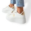 Biele Tenisky Laura Biagiotti Calf White Gold